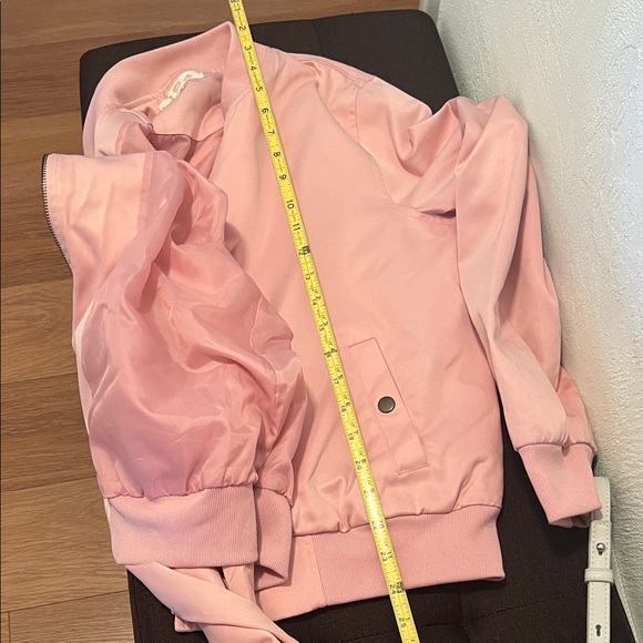 #1248=Women's Pink Bomber Jacket - Picture 3 of 6